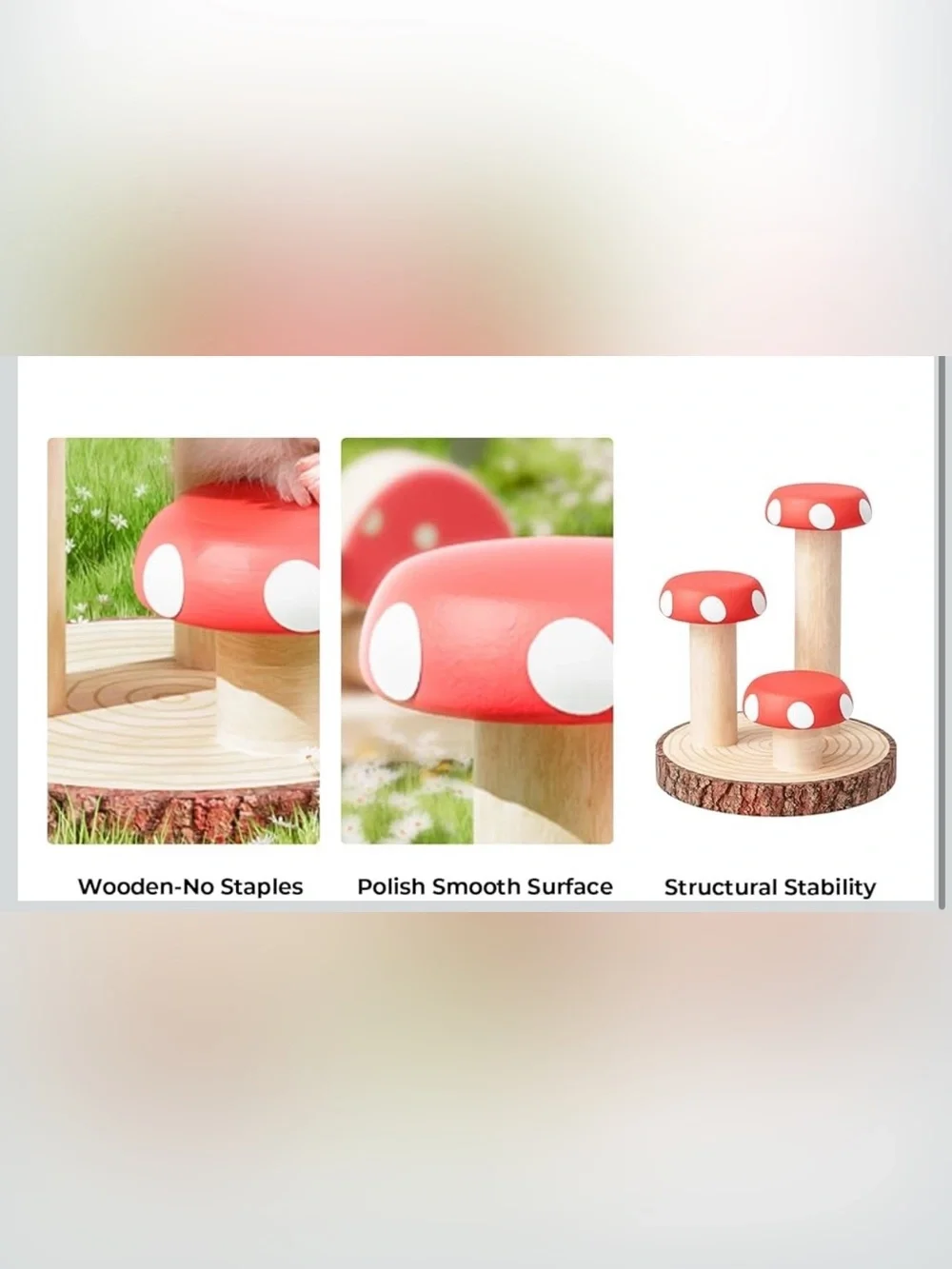 Red Mushroom Climbing Toy for Hamsters and Small Pets, NWT 🍄 🐹